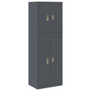 vidaXL Tárolószekrény 2 db Antracitszürke 60 x 40 x 175 cm Acél