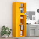 vidaXL Tárolószekrény 2 db Mustársárga 60 x 40 x 210 cm Acél Zárolható