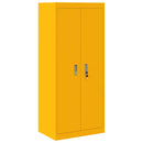 vidaXL Tárolószekrény 2 db Mustársárga 60 x 40 x 210 cm Acél Zárolható