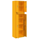 vidaXL Tárolószekrény 2 db Mustársárga 60 x 40 x 210 cm Acél Zárolható