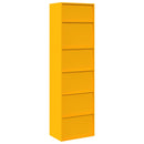 vidaXL Tárolószekrény 2 db Mustársárga 60 x 40 x 210 cm Acél Zárolható