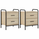 vidaXL Éjjeliszekrény 2 db Sonoma Tölgy 40 x 30 x 50 cm Szerelt Fa