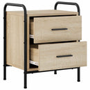 vidaXL Éjjeliszekrény 2 db Sonoma Tölgy 40 x 30 x 50 cm Szerelt Fa