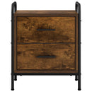 vidaXL Éjjeliszekrény 2 db Füstös Tölgy 40 x 30 x 50 cm Szerelt Fa
