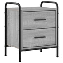 vidaXL Éjjeliszekrény 2 db Szürke Sonoma 40 x 30 x 50 cm Szerelt Fa