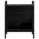 vidaXL Éjjeliszekrény Fekete Tölgy 40 x 30 x 50 cm Szerelt Fa