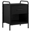vidaXL Éjjeliszekrény 2 db Fekete Tölgy 40 x 30 x 50 cm Szerelt Fa