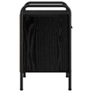 vidaXL Éjjeliszekrény 2 db Fekete Tölgy 40 x 30 x 50 cm Szerelt Fa