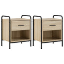 vidaXL Éjjeliszekrény 2 db Sonoma Tölgy 40 x 30 x 50 cm Szerelt Fa