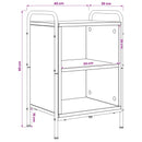 vidaXL Éjjeliszekrény 2 db Füstös Tölgy 40 x 30 x 60 cm Szerelt Fa