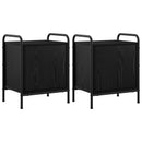 vidaXL Éjjeliszekrény 2 db Fekete Tölgy 40 x 30 x 50 cm Szerelt Fa