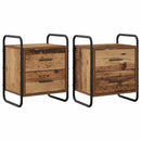 vidaXL Függő éjjeli szekrény 2 db Antik Fa 40 x 30 x 50 cm Szerelt Fa