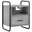 vidaXL Függő éjjeli szekrény 2 db Szürke Sonoma 40 x 30 x 50 cm