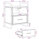 vidaXL Függő éjjeli szekrény Antik Fa 40 x 30 x 50 cm Szerelt Fa