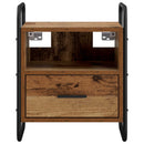 vidaXL Függő éjjeli szekrény 2 db Antik Fa 40 x 30 x 50 cm Szerelt Fa