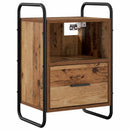 vidaXL Függő éjjeli szekrény 2 db Antik Fa 40 x 30 x 60 cm Szerelt Fa