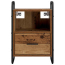 vidaXL Függő éjjeli szekrény 2 db Antik Fa 40 x 30 x 60 cm Szerelt Fa