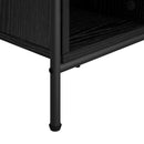 vidaXL Dohányzóasztal Fekete Tölgy 90 x 90 x 41 cm Szerelt Fa