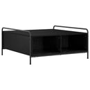 vidaXL Dohányzóasztal Fekete Tölgy 90 x 90 x 41 cm Szerelt Fa