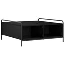 vidaXL Dohányzóasztal Fekete Tölgy 90 x 90 x 41 cm Szerelt Fa