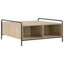 vidaXL Dohányzóasztal Sonoma Tölgy 90 x 90 x 41 cm Szerelt Fa