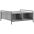 vidaXL Dohányzóasztal Szürke Sonoma 90 x 90 x 41 cm Szerelt Fa