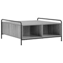 vidaXL Dohányzóasztal Szürke Sonoma 90 x 90 x 41 cm Szerelt Fa