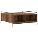 vidaXL Dohányzóasztal Antik Fa 90 x 90 x 41 cm Szerelt Fa