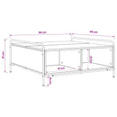 vidaXL Dohányzóasztal Antik Fa 90 x 90 x 41 cm Szerelt Fa