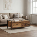 vidaXL Dohányzóasztal Antik Fa 99,5 x 49 x 41 cm Szerelt Fa