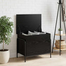 vidaXL Tároló Doboz Fekete Tölgy 80 x 40 x 49,5 cm Szerelt Fa