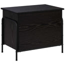 vidaXL Tároló Doboz Fekete Tölgy 80 x 40 x 49,5 cm Szerelt Fa