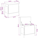 vidaXL Tároló Doboz Fekete Tölgy 80 x 40 x 49,5 cm Szerelt Fa