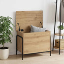 vidaXL Tároló Doboz Kézműves Tölgy 80 x 40 x 49,5 cm Szerelt Fa