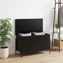 vidaXL Tároló Doboz Fekete Tölgy 80 x 40 x 49,5 cm Szerelt Fa