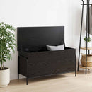 vidaXL Tároló Doboz Fekete Tölgy 80 x 40 x 49,5 cm Szerelt Fa