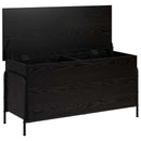 vidaXL Tároló Doboz Fekete Tölgy 80 x 40 x 49,5 cm Szerelt Fa