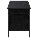 vidaXL Tároló Doboz Fekete Tölgy 80 x 40 x 49,5 cm Szerelt Fa