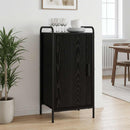 vidaXL Széf Fekete Tölgy 97 x 33 x 81 cm Szerelt Fa