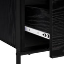 vidaXL Széf Fekete Tölgy 97 x 33 x 81 cm Szerelt Fa