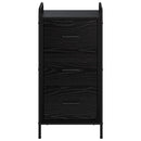 vidaXL Széf Fekete Tölgy 97 x 33 x 81 cm Szerelt Fa
