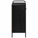 vidaXL Széf Fekete Tölgy 97 x 33 x 81 cm Szerelt Fa