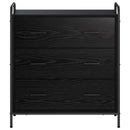 vidaXL Széf Fekete Tölgy 97 x 33 x 81 cm Szerelt Fa