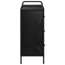 vidaXL Széf Fekete Tölgy 97 x 33 x 81 cm Szerelt Fa
