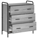 vidaXL Széf Szürke Sonoma 97 x 33 x 81 cm Szerelt Fa