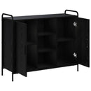 vidaXL Széf Fekete Tölgy 97 x 33 x 81 cm Szerelt Fa