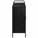 vidaXL Széf Fekete Tölgy 97 x 33 x 81 cm Szerelt Fa