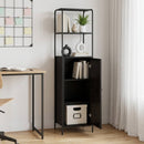 vidaXL Magasfiú Fekete Tölgy 40 x 33 x 161 cm Szerelt Fa
