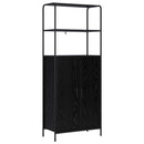 vidaXL Magasfiú Fekete Tölgy 40 x 33 x 161 cm Szerelt Fa