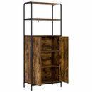 vidaXL Magasfiú Füstös Tölgy 40 x 33 x 161 cm Szerelt Fa